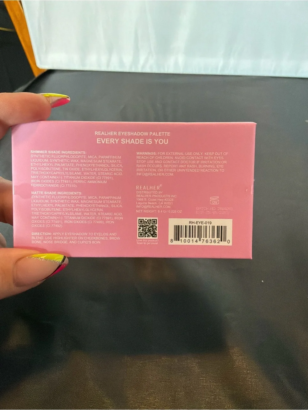 NWOT Realher Every Shade Is You Eyeshadow Palette & Red Lip Gloss